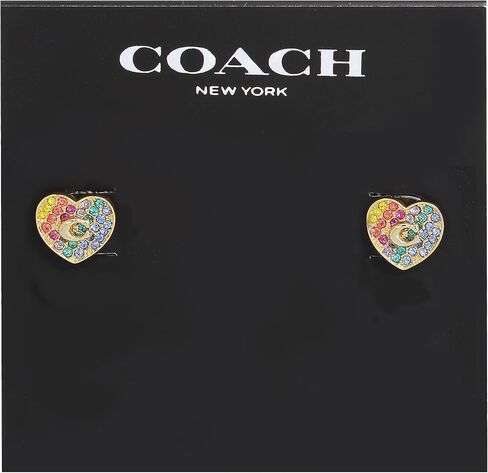 COACH Pave Heart Stud Earrings in Saudi Arabia