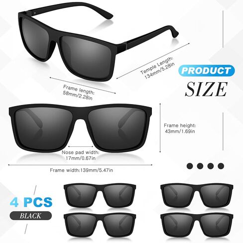 ويفيانغ نظارة شمسية بعدسات مستقطبة للرجال للقيادة والرياضة، نظارات شمسية مستطيلة فينتاج للرجال والنساء in Kuwait