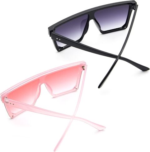 نظارات شمسية من ANDOILT للنساء والرجال بطبقة علوية مسطحة كبيرة الحجم للحماية من الأشعة فوق البنفسجية بدون إطار in Kuwait