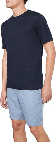 Vince Men's Linen S/S Crew in Saudi Arabia