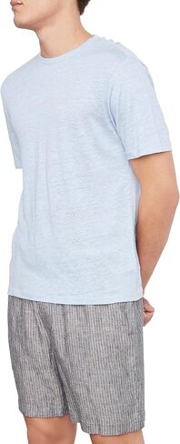 Vince Men's Linen S/S Crew in Saudi Arabia