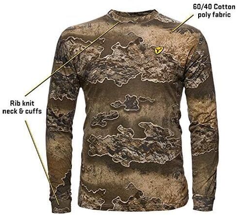 SCENTBLOCKER Scent Blocker Fused Cotton Lightweight Long-Sleeve Shirt, Camo Hunting Clothes in Saudi Arabia