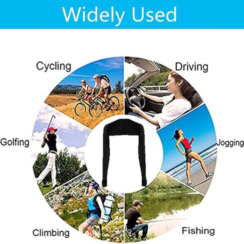 Iphree نساء تبريد شال أكمام للذراع مع فتحة إصبع لركوب الدراجات المضادة للأشعة فوق البنفسجية الرياضة الغولف الذراع كم برودة تتغاضى in Kuwait