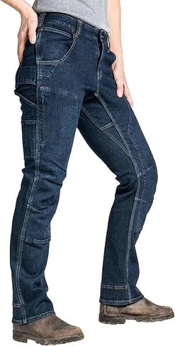 بنطال Dovetail Workwear النسائي Britt X Power Hemp، نيلي، 12x30 in Kuwait