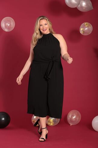 London Times womens Mock Neck Halter Jumpsuit in Saudi Arabia