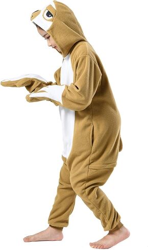 Polyster Unisex Child Pajamas Halloween Animal Cosplay Red Panda Costume Chirstmas Anime One-Piece Onesie for Girls Boys 10-12 Years (10(125#), Red Panda) in Kuwait