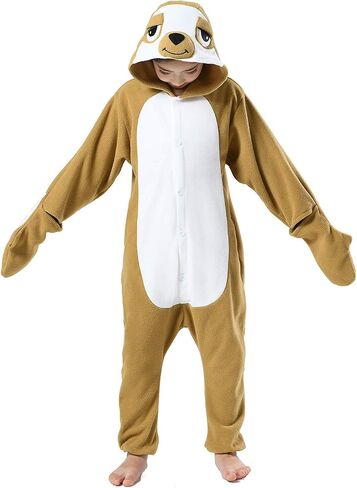 Polyster Unisex Child Pajamas Halloween Animal Cosplay Red Panda Costume Chirstmas Anime One-Piece Onesie for Girls Boys 10-12 Years (10(125#), Red Panda) in Kuwait