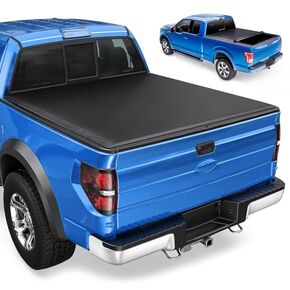 AEagle Soft Roll-up Truck Bed Tonneau Cover for 2019-2023 Ram 1500 New Body (Excl. Classic), Fleetside 5.7 ft 67 in Bed Without rambox, AETRD049-DG1923