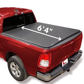LEER ROLLITUP | Fits 2019-2023 Ram 1500 New Body Style with 6.4’ Bed w/o Rambox | Does NOT Fit Heavy Duty | Soft Roll Up Truck Bed Tonneau Cover | 4R299 | Low-Profile, 15-Minute Install (Black)