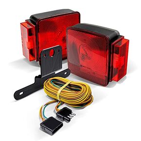 TRUE MODS LED Boat Trailer Light Kit [DOT FMVSS-108] [SAE AIS2T2/APC/L] [TBT] [IP67 Waterproof] License Plate Brake Taillight 4Pin Wiring Harness for Towing Over & Under 80" Motorcycle Utility Flatbed