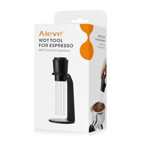AIEVE WDT Tool Espresso Distribution Tool, Upgrade Aluminum Alloy, 0.4mm, Black