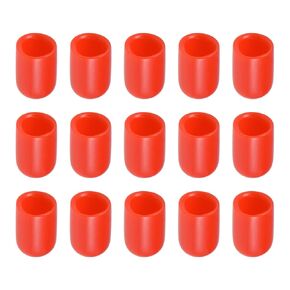 Screw Thread Protector Cover Rubber End Caps, [for Screw, Bolt] - 5/16" ID/Red/200 Pcs