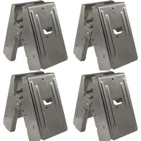Century Drill & Tool 72994 2x4 Saw Horse Brackets, Set of 4, Galvanized, Compact Storage