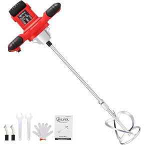 خلاط اسمنت سيلفيل، خلاط خرسانة كهربائي محمول بقوة 2300 وات، خلاط ملاط ​​محمول مع 6 سرعات قابلة للتعديل، خلاط طين 110 فولت لخلط الطين والأسمنت والملاط والطلاء والأعلاف in Kuwait