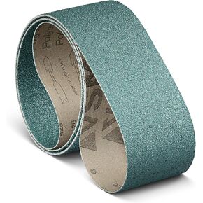 VSM Abrasive Belt, 2" Width, 72" Length, Zirconia, 60 Grit, Tear-Resistant Flexible Cloth Backing, Pack of 6 Durable Abrasive Belts, Hand-Held Machine Compatible in Kuwait