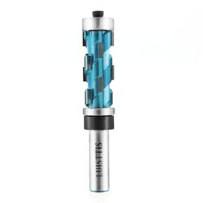 Flush Trim Router Bit, Router Bits 1/2 Shank Double Bearing Spiral Trimmer Template Router Bit for Woodworking Trimming(4-1/8")
