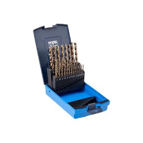PFERD HSS Twist Drill Bit Set 1/16-1/2" M35 (Co5) INOX - 29 Pieces - Premium Cobalt Drill Bits for Tough Materials, Stainless Steel, Non-Ferrous Metals - 135° Split Point Jobber-Length - Part 20076