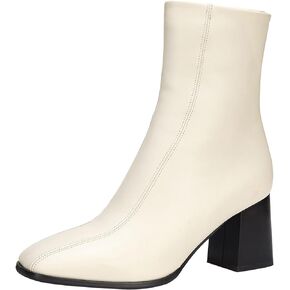 women's Square Toe Chunky Heel Ankle boots High Heels Go Go Boots Side Zipper Ankle Boots