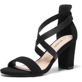 المرأة Strappy كتلة الكعوب مكتنزة صندل كعب عالٍ المفتوحة تو الكاحل حزام مضخات فستان أحذية الزفاف الزفاف مساء حفلة موسيقية