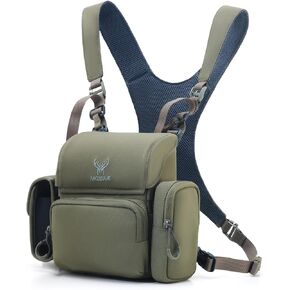 Binocular Harness Chest Pack: Bino Case with Rangefinder Pocket for Hunting Birdwatching and Hiking