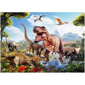 Dinosaur Theme Backdrop, Happy Birthday Dinosaur Photo Background Tropical Jungle Decor Dino Party Decorations Prehistoric Party Supplies Indoor Outdoor Banner Photo Booth Props 82.7"x59"