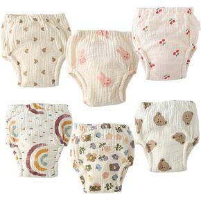 Baby Training Underpants,Soft Cotton Absorbent Potty Training Underwear For Baby Boys And Girls 6 Pack