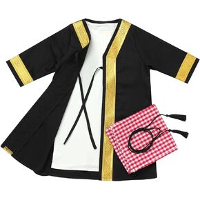 Muslim Clothes for Baby Boy Arabian Robe Plaid Turban Scarf Eid Ramadan Dubai Attire Infant Abaya Saudi Kaftan Kurta