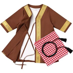 ODASDO Muslim Baby Boys Prayer Outfit Abaya Toddler Kids Kaftan Newborn Infant Islamic Clothing Cardigan Robe Head Scarf Set