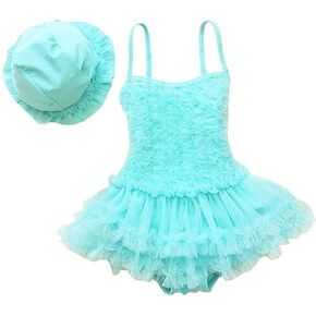Baby Girls Princess Lace Layer Tankini Swimsuit Tutu Dress One-Pieces Swimwear Bikini Sets