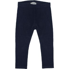 Lil Legs Boys Girls Unisex Ribbed Leggings - Navy, 12 Months