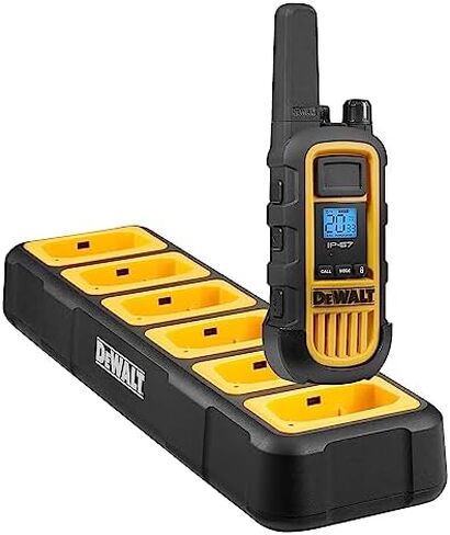 DEWALT DXFRS300 1 Watt Heavy Duty Walkie Talkies - Waterproof, Shock Resistant, Long Range & Rechargeable Two-Way Radio with VOX (2 Pack) in Saudi Arabia