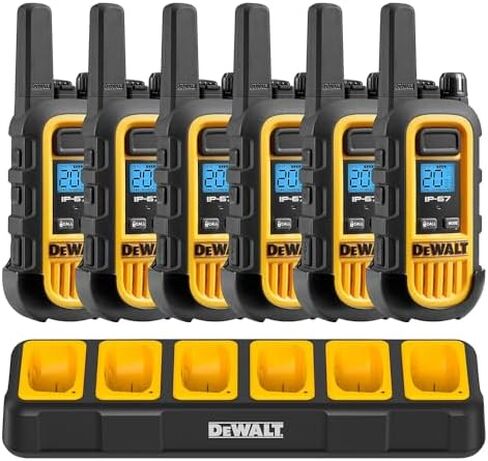 DEWALT DXFRS300 1 Watt Heavy Duty Walkie Talkies - Waterproof, Shock Resistant, Long Range & Rechargeable Two-Way Radio with VOX (2 Pack) in Saudi Arabia