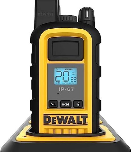 DEWALT DXFRS300 1 Watt Heavy Duty Walkie Talkies - Waterproof, Shock Resistant, Long Range & Rechargeable Two-Way Radio with VOX (2 Pack) in Saudi Arabia