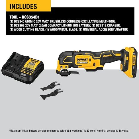 DEWALT DCS354D1 ATOMIC 20V MAX* Brushless Cordless Oscillating Multi-Tool Kit in Saudi Arabia