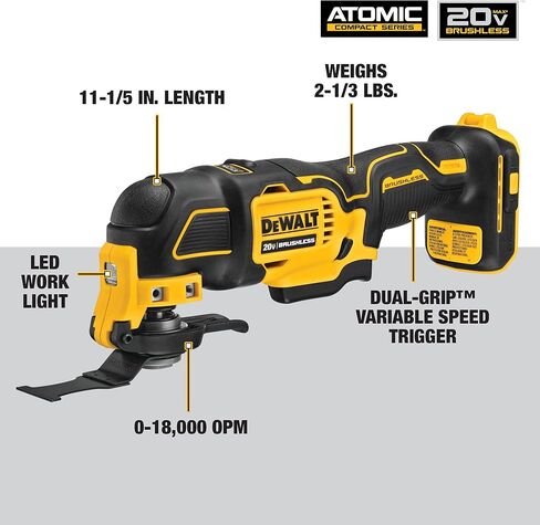 DEWALT DCS354D1 ATOMIC 20V MAX* Brushless Cordless Oscillating Multi-Tool Kit in Saudi Arabia