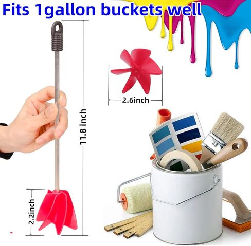 خلاط طلاء 3 أحجام، 11.8 بوصة، خلاط طلاء 1 جالون للحفر، خلاط الراتنج، خلاط الايبوكسي، محرك الطلاء للحفر، مرفق خلاط الحفر، خلاط راتنجات الايبوكسي، خلاط طلاء الحفر in Kuwait