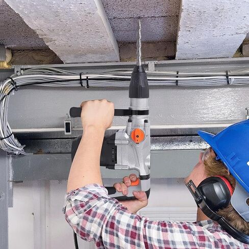 Towallmark 1-9/16 بوصة مثقاب مطرقة دوارة شديدة التحمل، قابض أمان 3 وظائف مع التحكم في الاهتزاز 13 أمبير أزاميل مطرقة دوارة ولقم ثقب مع حقيبة in Kuwait
