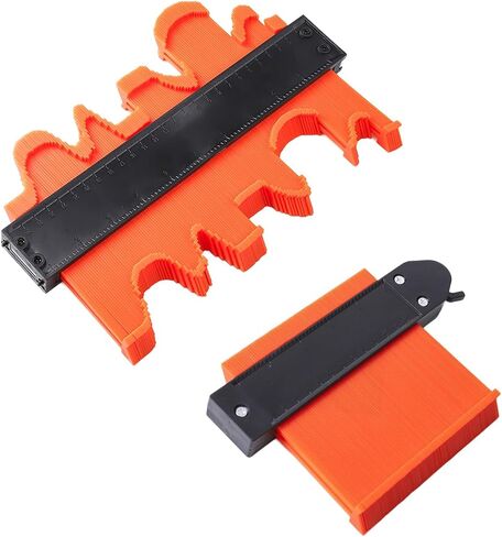 Contour Gauge Tool with Lock 10+5 inch, Must Have Woodworking-Flooring Tools Angle Measuring Tool Profile Gauge Duplicator for Wood Working, Construction & Home Improvement in Saudi Arabia