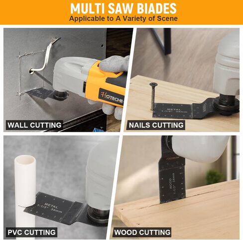 Hoteche 21Pcs Oscillating Tool Blades Set - Wood, Metal, and Sanding Accessories Kit for Multitool in Saudi Arabia