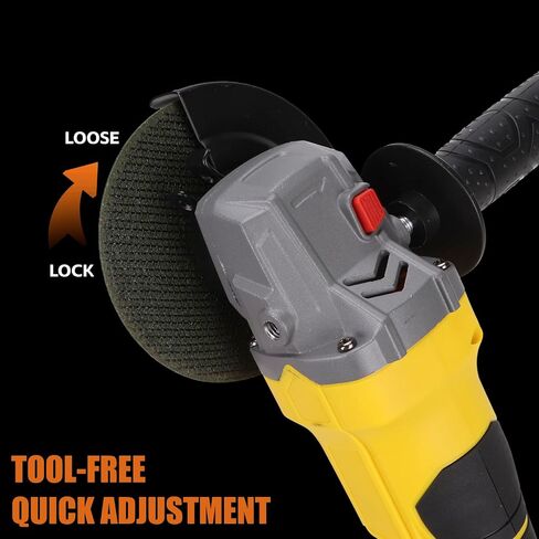 Angle Grinder 21V Max Battery,10000RPM Brushless Motor Grinder Tool,4-1/2" Blade Electric Grinders Power Tools with Grinding Wheels, Flap Disc and Auxiliary Handle in Saudi Arabia