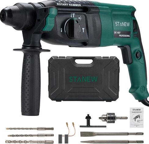 Variable-speed Rotary Hammer DC-1027 SDS-plus 4000bpm, Black Dark Green in Saudi Arabia