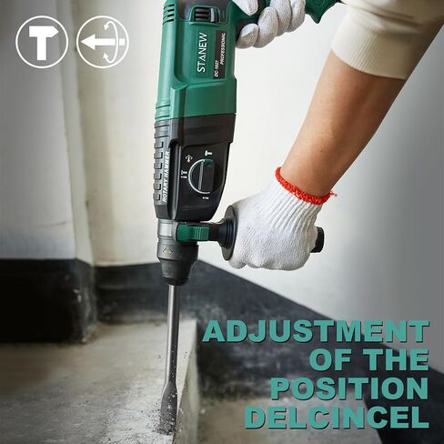 Variable-speed Rotary Hammer DC-1027 SDS-plus 4000bpm, Black Dark Green in Saudi Arabia