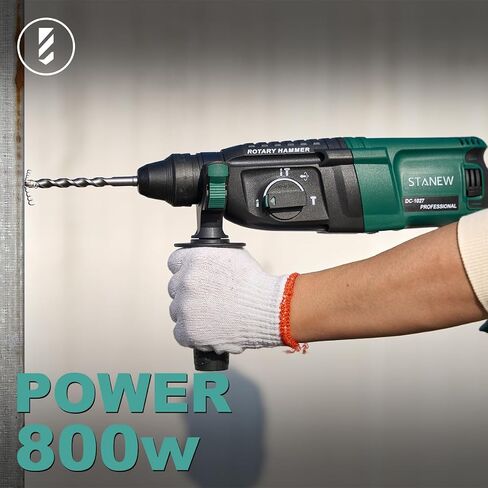 Variable-speed Rotary Hammer DC-1027 SDS-plus 4000bpm, Black Dark Green in Saudi Arabia