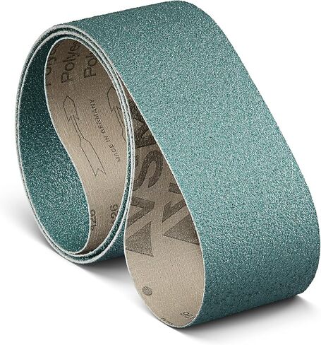 VSM Abrasive Belt, 2" Width, 72" Length, Zirconia, 60 Grit, Tear-Resistant Flexible Cloth Backing, Pack of 6 Durable Abrasive Belts, Hand-Held Machine Compatible in Kuwait