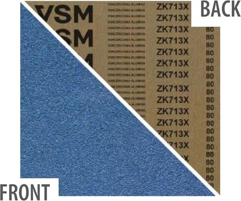 VSM Abrasive Belt, 2" Width, 72" Length, Zirconia, 60 Grit, Tear-Resistant Flexible Cloth Backing, Pack of 6 Durable Abrasive Belts, Hand-Held Machine Compatible in Kuwait