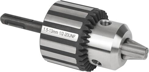 Heavy Duty 1/2-20UNF Drill Chuck for 1/2-20UNF Thread Spindle,with 1/4" Hex Shank, SDS Plus Shank Quick Conversion Adapt and K32 Chuck Jaw Tightening Key (1/16"-1/2" Capacity) in Saudi Arabia