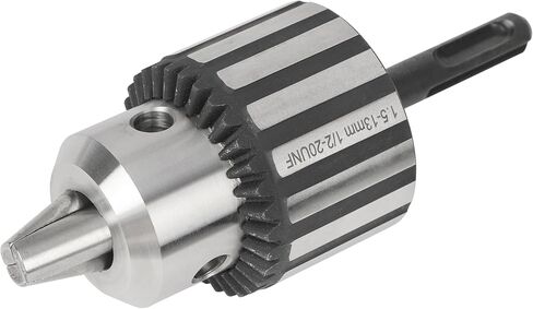 Heavy Duty 1/2-20UNF Drill Chuck for 1/2-20UNF Thread Spindle,with 1/4" Hex Shank, SDS Plus Shank Quick Conversion Adapt and K32 Chuck Jaw Tightening Key (1/16"-1/2" Capacity) in Saudi Arabia