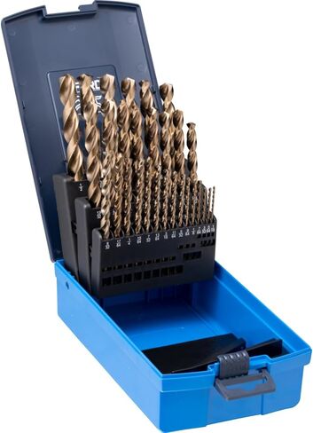 PFERD HSS Twist Drill Bit Set 1/16-1/2" M35 (Co5) INOX - 29 Pieces - Premium Cobalt Drill Bits for Tough Materials, Stainless Steel, Non-Ferrous Metals - 135° Split Point Jobber-Length - Part 20076 in Saudi Arabia