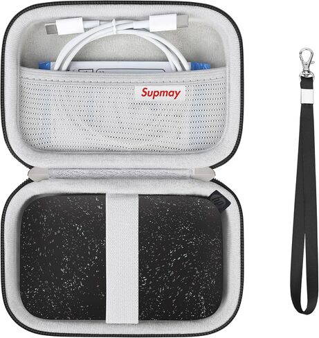 Hard Carrying Case for HP Sprocket Portable 2x3 Instant Color Photo Printer, Wireless Bluetooth Portable Printer, Storage Holder Bag with Mesh Pocket for Photo Paper, USB Cable, Grey in Kuwait