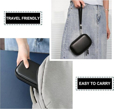 Hard Carrying Case for HP Sprocket Portable 2x3 Instant Color Photo Printer, Wireless Bluetooth Portable Printer, Storage Holder Bag with Mesh Pocket for Photo Paper, USB Cable, Grey in Kuwait